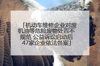 机动车维修企业对废机油等危险废物处置不规范 公益诉讼启动后47家企业依法备案